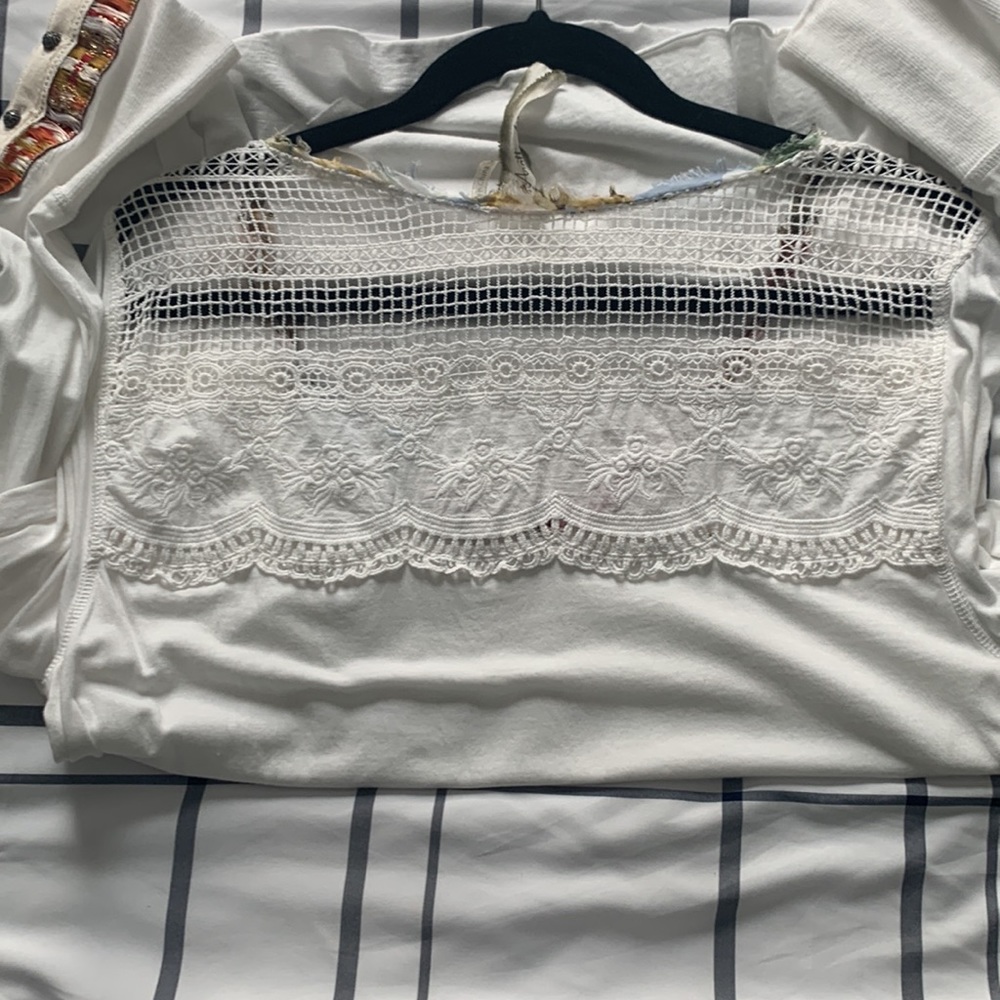 Arrata Silent Journey Lace Shirt Sz L - Picture 6 of 6